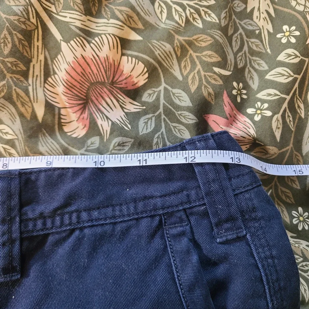 Polo Ralph Lauren Chino Shorts Womens 0 Navy Blue Preppy Cotton Twill Pony